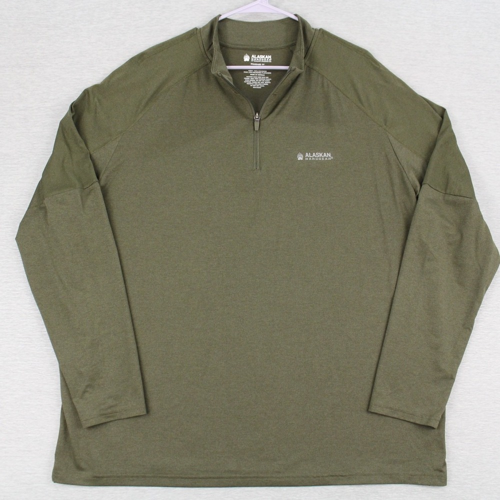 Alaskan Hardgear Duluth Trading 1/4 Zip Pullover Mens Size XL Green TunDry